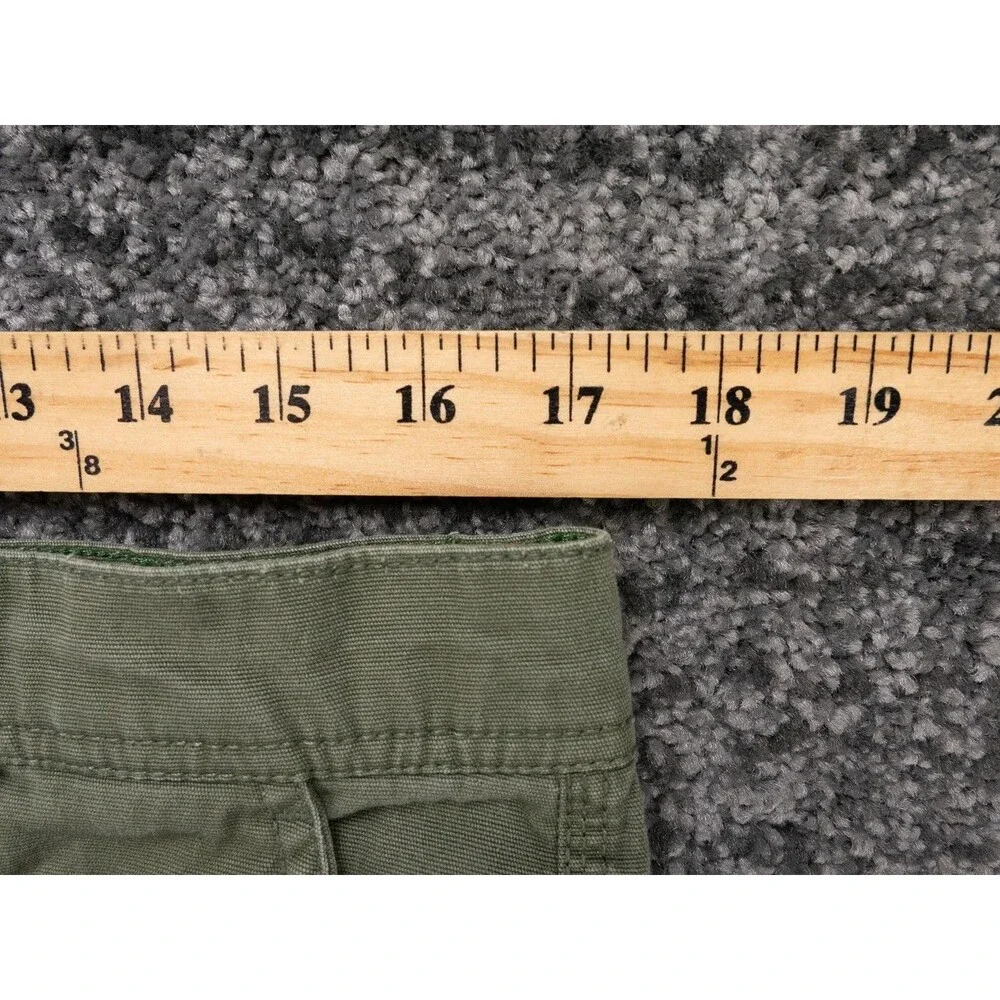 LL Bean Pants Mens 34x30 Actual 34x29 Olive Green Bean Flex Canvas Cargo Outdoor